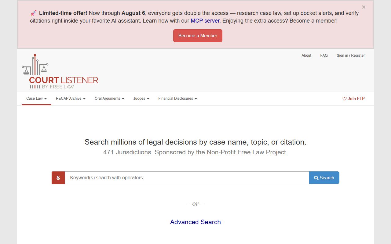 Walker County court records CourtListener alternative federal court search