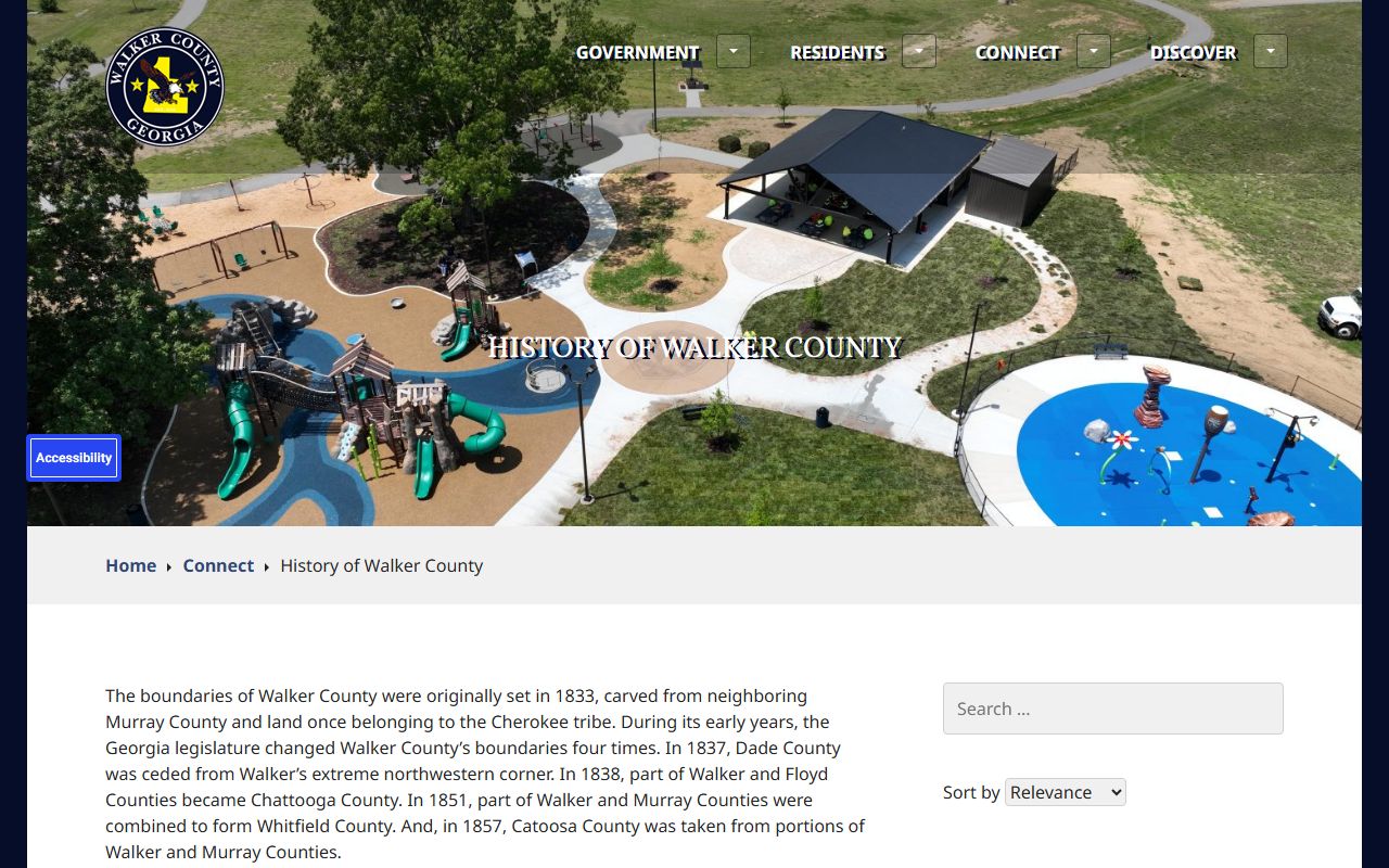 Walker County court records courthouse history page