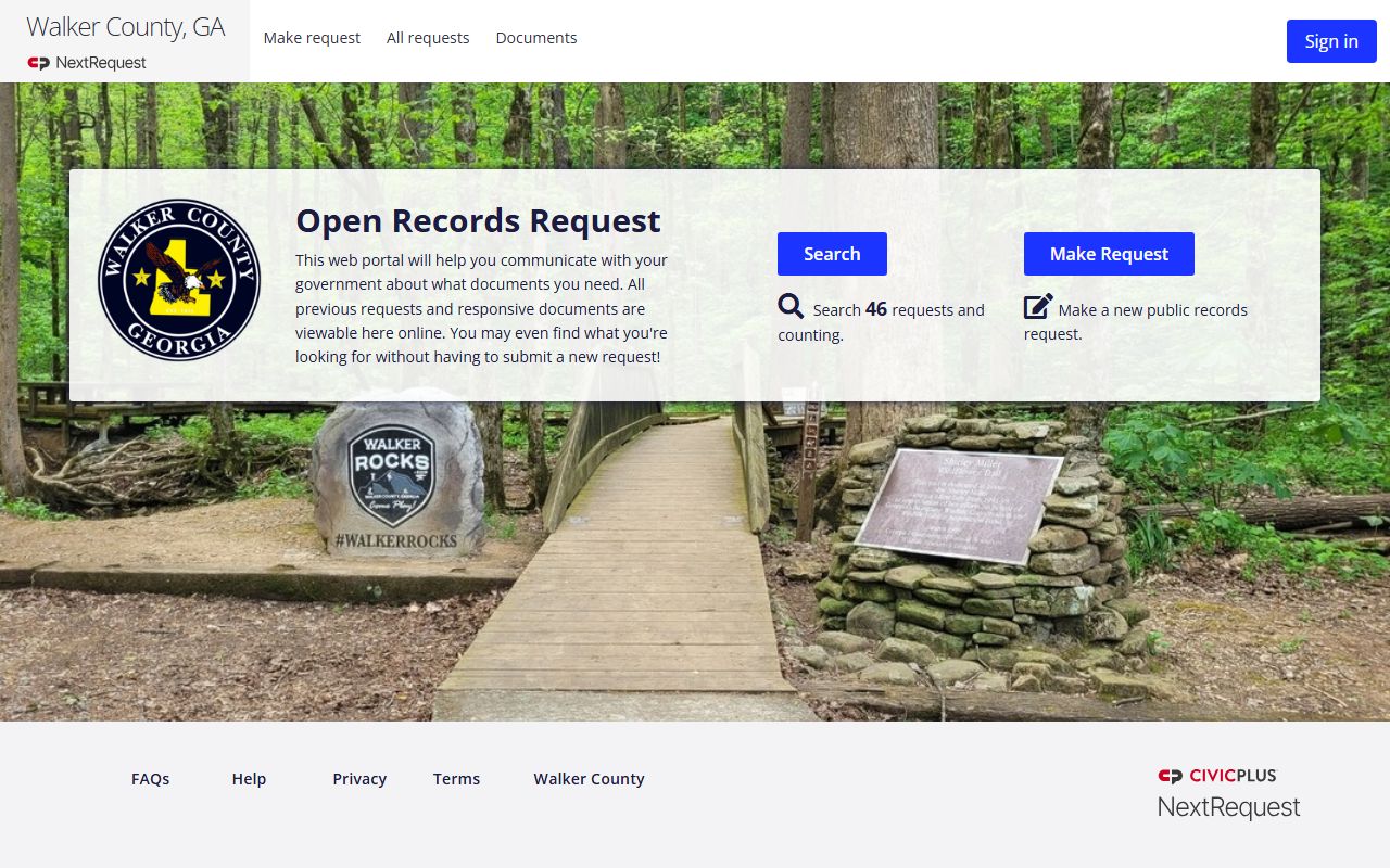 Walker County court records open records request portal