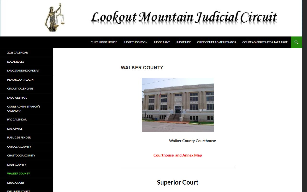 Walker County court records Lookout Mountain Judicial Circuit hub